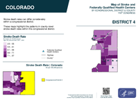 CO Congressional District 04 Stroke and Federally Qualified Health Centers Map 119th Congress