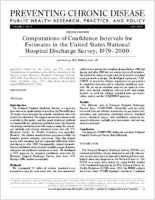 Computations of Confidence Intervals for Estimates in the United States National Hospital Discharge Survey 19792000