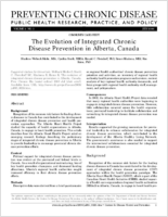 The Evolution of Integrated Chronic Disease Prevention in Alberta Canada