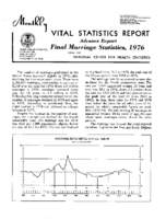 Advance Report Final Marriage Statistics 1976