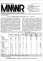 MMWR Morbidity and Mortality Weekly Report January 6 1978  Vol 27  No 1