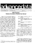 1978 Summary National Ambulatory Medical Care Survey