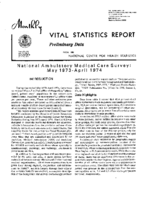 National Ambulatory Medical Care Survey  May 1973April 1974