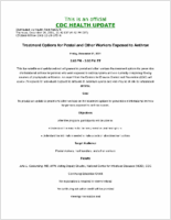 Treatment Options for Postal and Other Workers Exposed to Anthrax Thursday December 20 2001 2142 EST 942PM EST