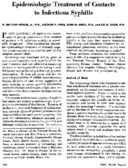 Epidemiologic treatment of contacts to infectious syphilis