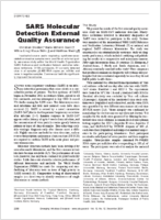 SARS Molecular Detection External Quality Assurance