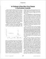 An outbreak of Ross River virus disease in Southwestern Australia