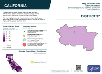 CA Congressional District 37 Stroke and Stroke Centers Map 119th Congress