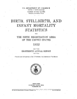 Birth Stillbirth and Infant Mortality Statistics for the Birth Registration Area of the United States 1932