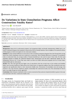 Do Variations in State Consultation Programs Affect Construction Fatality Rates
