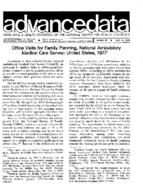 Office Visits for Family Planning National Ambulatory Medical Care Survey United States 1977