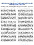 Implementation of Ebola CaseFinding Using a Village Chieftaincy Taskforce in a Remote Outbreak  Liberia 2014