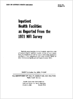Inpatient Health Facilities as Reported from the 1971 MFI Survey
