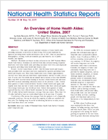 An Overview of home health aides United States 2007