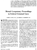 Mental competency proceedings in Federal criminal cases