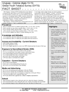 2000 Uruguay  Colonia Ages 1315 Global Youth Tobacco Survey GYTS Fact Sheet