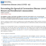 Preventing the Spread of Coronavirus Disease 2019 in Homes and Residential Communities Interim Guidance February 14 2020