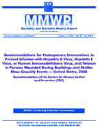 Morbidity and Mortality Weekly Report MMWR Recommendations and Reports August 1 2008  Vol 57  No RR6