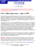 CDCs 50th anniversary  July 1 1996