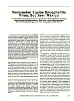 Venezuelan Equine Encephalitis Virus Southern Mexico
