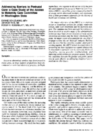 Addressing barriers to perinatal care a case study of the Access to Maternity Care Committee in Washington State