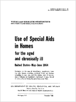 Use of Special Aids in Homes for the Aged and Chronically Ill United States  MayJune 1964