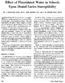 Effect of fluoridated water in schools upon dental caries susceptibility