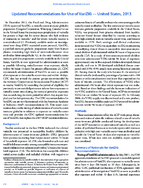 Updated Recommendations for Use of VariZIG  United States 2013