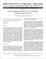 Environmental Metrics for Community Health Improvement