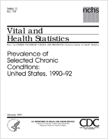 Prevalence of selected chronic conditions United States 199092
