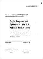 Origin Program and Operation of the US National Health Survey