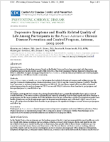 Depressive Symptoms and HealthRelated Quality of Life Among Participants in the Pasos Adelante Chronic Disease Prevention and Control Program Arizona 20052008