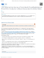 CDC Statement on the Use of Public Health Travel Restrictions to Prevent the Introduction of Ebola Disease into the United States 20260518