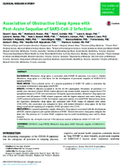 Association of Obstructive Sleep Apnea with PostAcute Sequelae of SARSCoV2 Infection