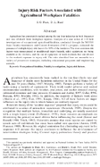 Injury Risk Factors Associated with Agricultural Workplace Fatalities