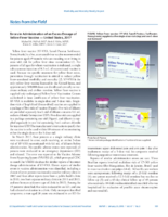 Notes From the Field Errors in Administration of an Excess Dosage of Yellow Fever Vaccine  United States 2017