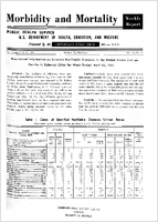 Morbidity and Mortality Weekly Report Vol 10 No 15 for Release April 21 1961