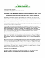 Update on Public Health Precautions Related to Orange Threat Level Part 2 Wednesday December 31 2003 1850 EST 0650 PM EST