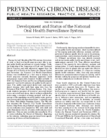Development and Status of the National Oral Health Surveillance System