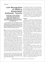 Late Recognition of SARS in Nosocomial Outbreak Toronto
