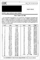 MMWR Morbidity and Mortality Weekly Report October 6 1989  Vol 38  No 53 Index