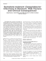 Quinoloneresistant Campylobacter Infections Risk Factors and Clinical Consequences