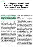 Poor Prognosis for Puumala Virus Infections Predicted by Lymphopenia and Dyspnea