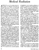 Medical radiation