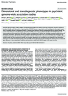 Dimensional and Transdiagnostic Phenotypes in Psychiatric GenomeWide Association Studies