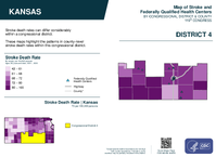 KS Congressional District 04 Stroke and Federally Qualified Health Centers Map 119th Congress