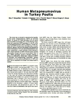 Human Metapneumovirus in Europe Poults