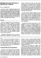 Biological features of womens alcohol use a review