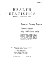 Selected survey topics United States July 1957June 1958