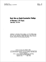 Basic data on dental examination findings of persons 174 years United States 19711974